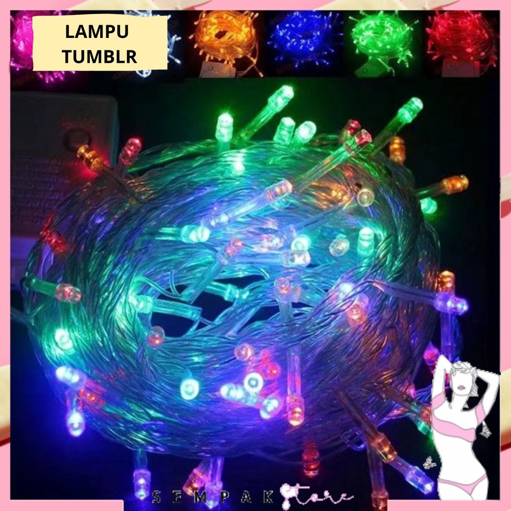 SS Lampu tumblr 10 Meter 50 LED Kotak Packingan BOX LAMPU LED DEKORASI LED/ Lampu Natal Tumbler