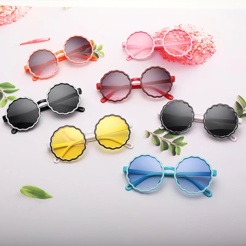 SS Kacamata Anak 6623 Kaca Mata Hitam Anak Model Bulat Gelombang High Quality Kids Sunglasses Kaca Mata Murah Import