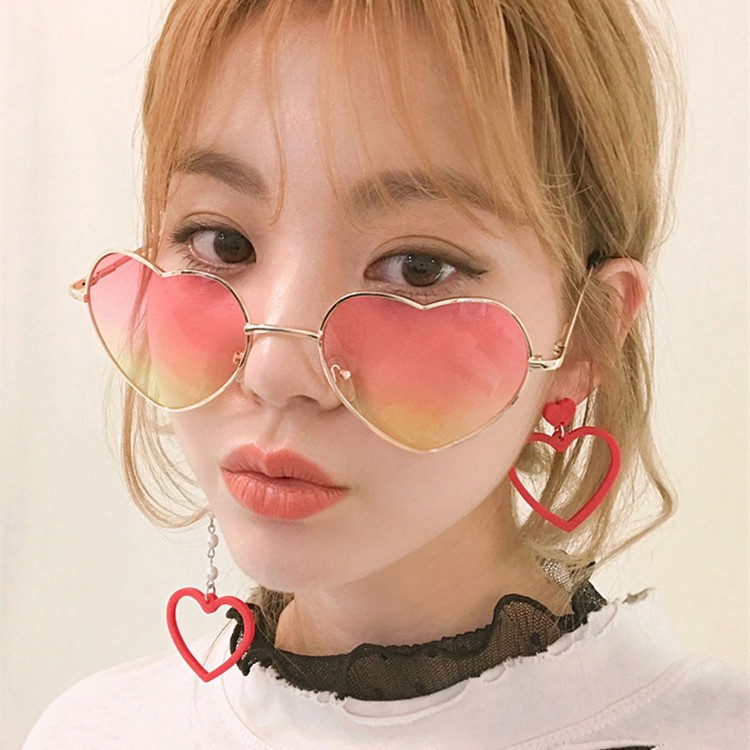 SS Kacamata Fashion Korean Style Love Wanita Kode 1104 Kaca Mata Korea Cute Murah Warna Warni