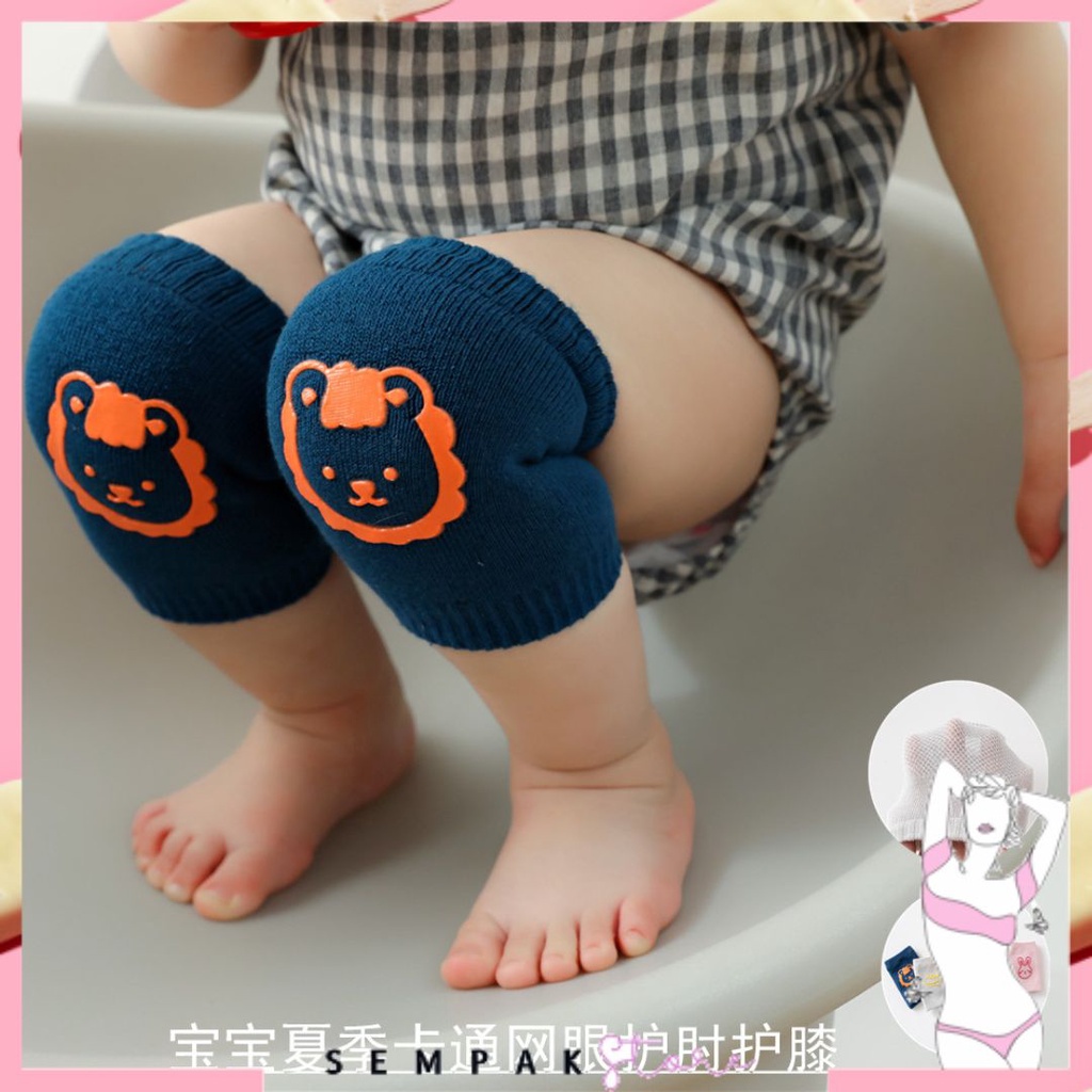 SS Pelindung Lutut Bayi Anti Slip Baby Kneepad Motif Smile Protector Baby Knee Pads Pelindung Lutut bayi Merangkak