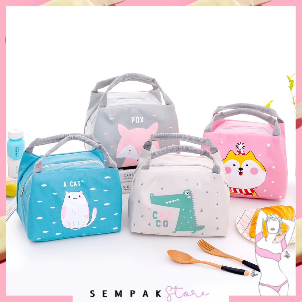 SS  Tas Bekal Karakter Lunch Bag Cooler Makanan Anak Tas Lunch Box Karakter Murah