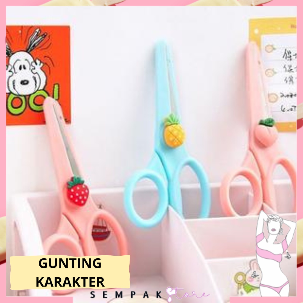 SS Gunting Lucu Alat Tulis Anak Sekolah Kartun Diy Kertas Buatan Tangan Kantor Kecantikan Portabel Portabel Portabel Scissors