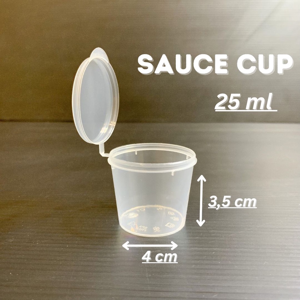 Sauce Cup 25 ml / Tempat Saos Sambal Kecap Plastik