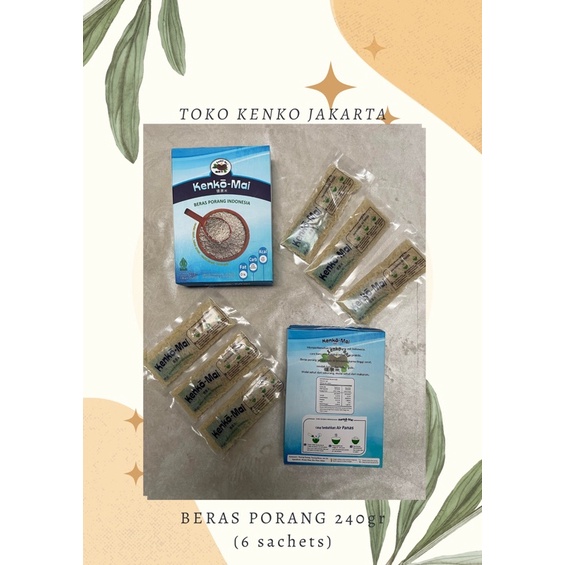 Beras Porang - Kenko mai 260gr (6 sachets/box) ( konjac rice/Shirataki/Beras sehat )