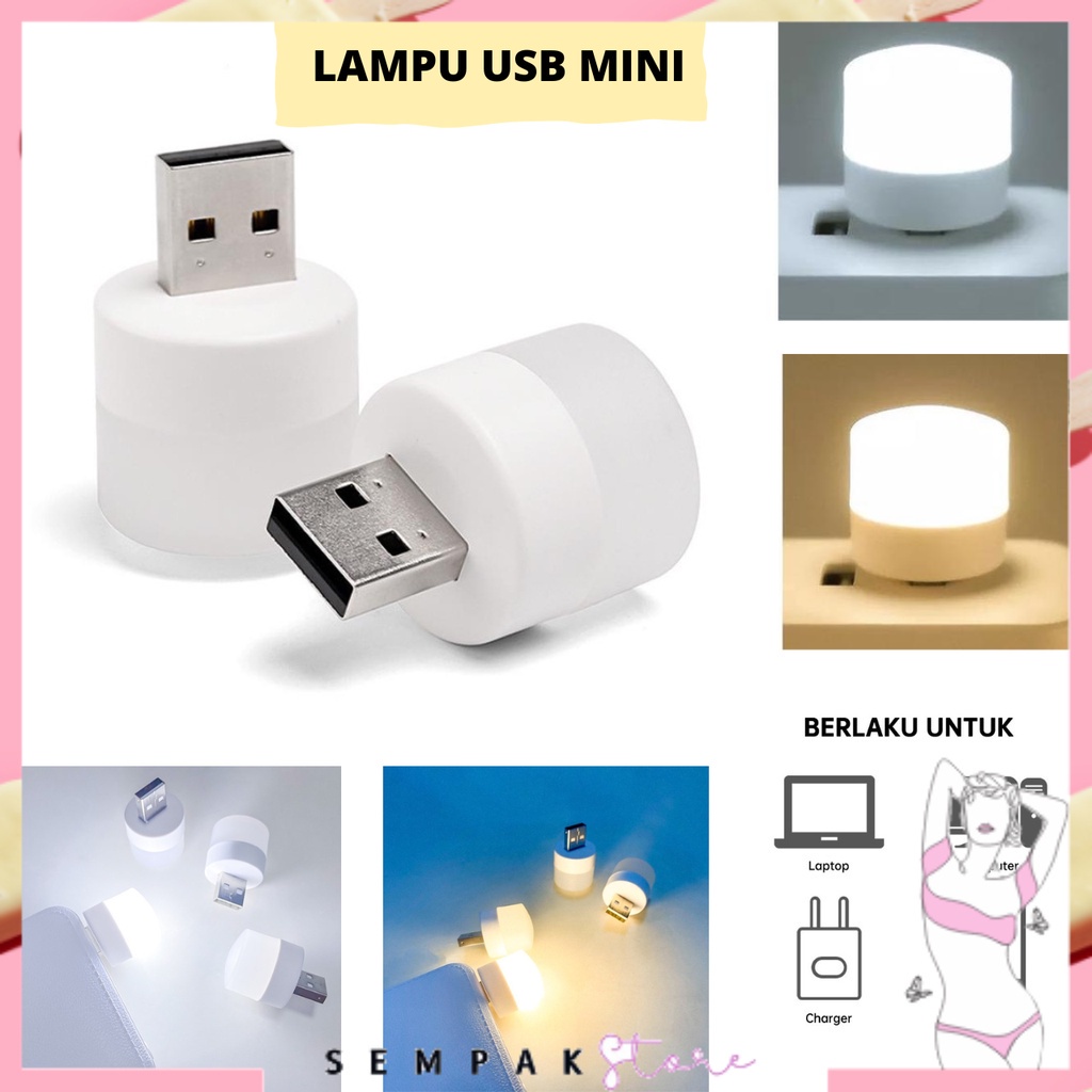 SS Lampu Led USB Mini Portable Lampu Baca Lampu Tidur Lampu Travel Mini Light USB