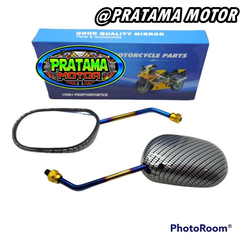 PROMO TERMURAH Spion Carbon Mio Twotone Universal Semua Motor YAMAHA TERMURAH