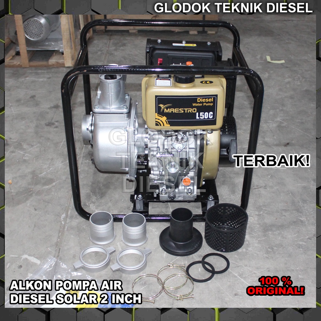 Mesin Pompa Air Sawah Alkon 2 INCH Diesel Solar Type 50 Water Pump ORIGINAL TERBAIK