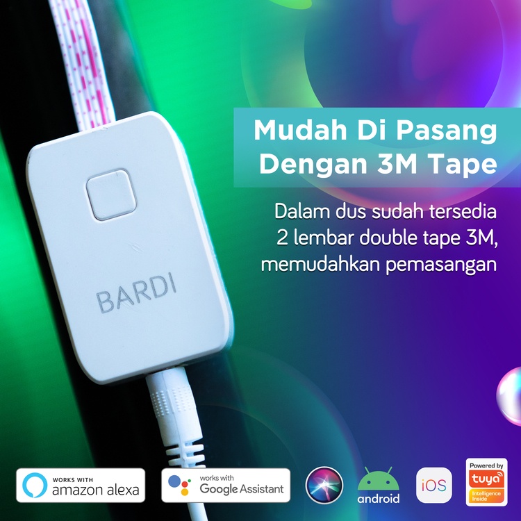 BARDI Adaptor for LED Strip 1A 4M 4 Meter Wifi IoT Home Automation GARANSI RESMI Lampu Hias Dekorasi