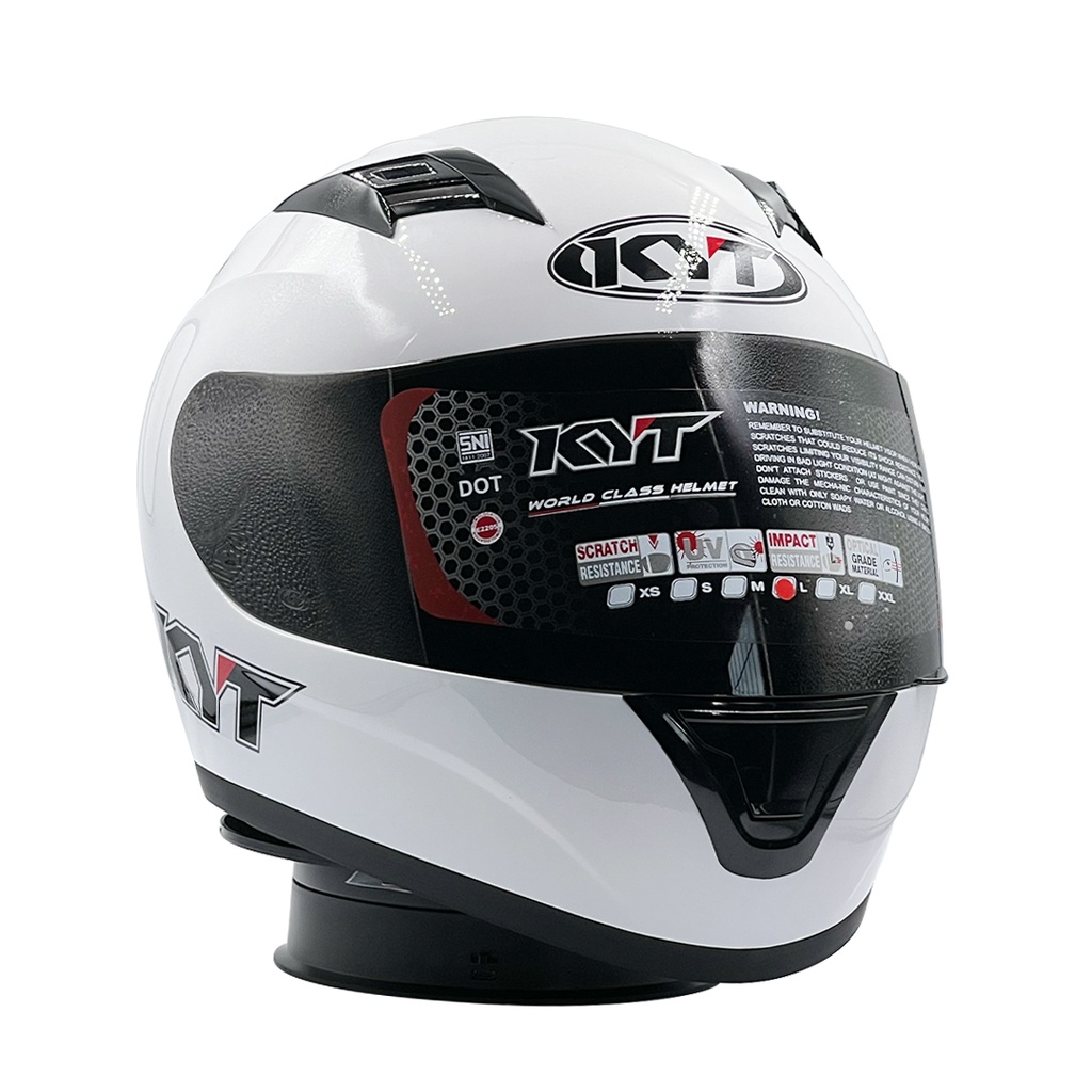 Helm Full Face KYT R10 Solid White