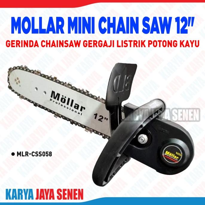 Mollar Mini Chain Saw Gerinda Chainsaw Gergaji Listrik Potong Kayu