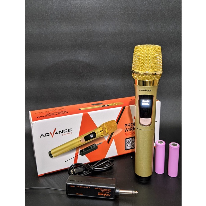 Advance Mic 103 Wireless Profesional Microphone Tanpa Kabel Karaoke Suara Jernih Sensitif Murah Mic Wireless Charger Baterai Lithium Mik 103 Advan Karoke Mikropon Berkualitas RekomendedTermurah