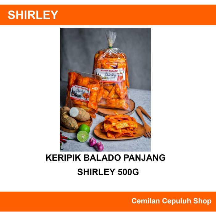 

Terlaris Keripik Balado Shirley Sanjay Asli Padang 500G "Panjang