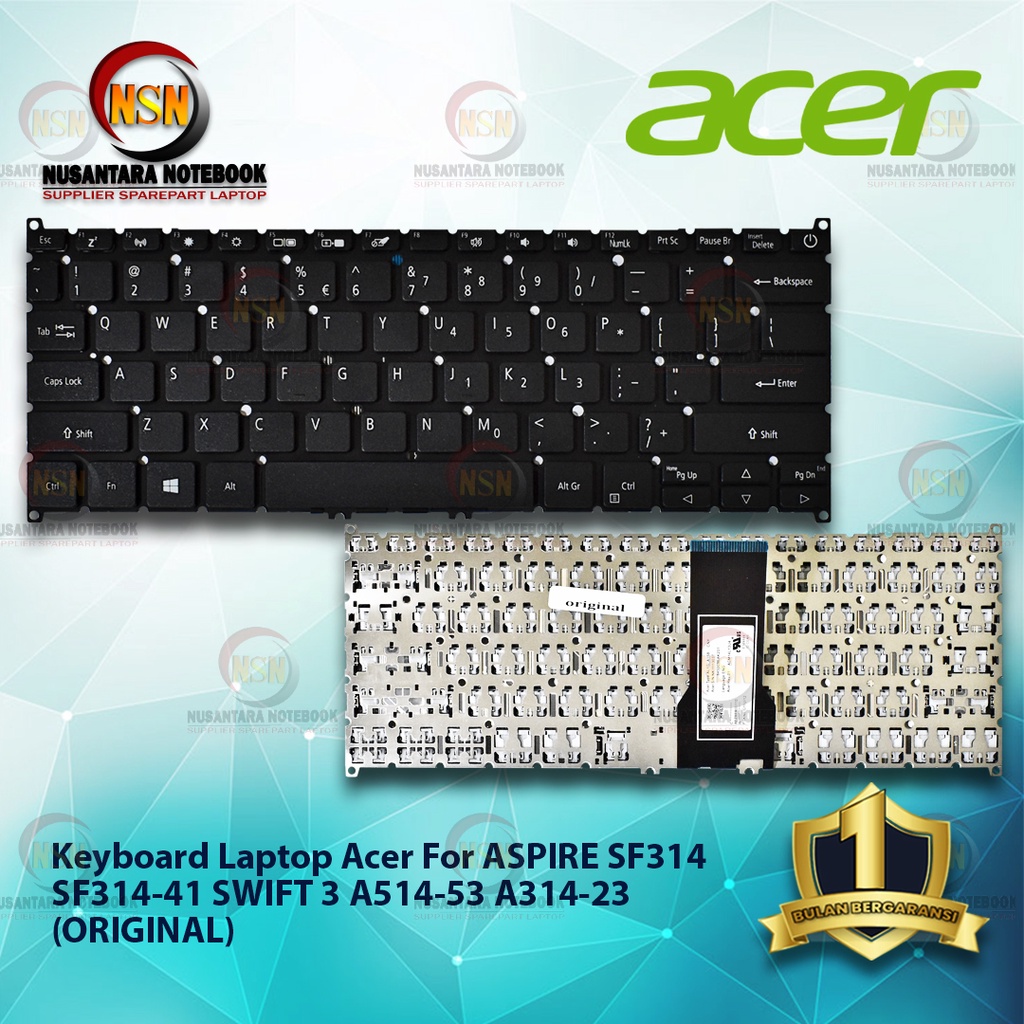 Keyboard Laptop Acer ASPIRE SF314 SF314-41 SWIFT 3 A514-53 (ORIGINAL)