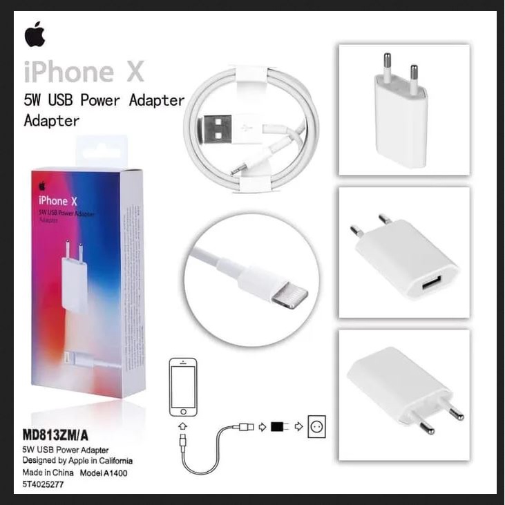 TRAVEL CHARGER IPHONE X/5/6/6S/cesan iphone SUPPORT ALL iPHONE