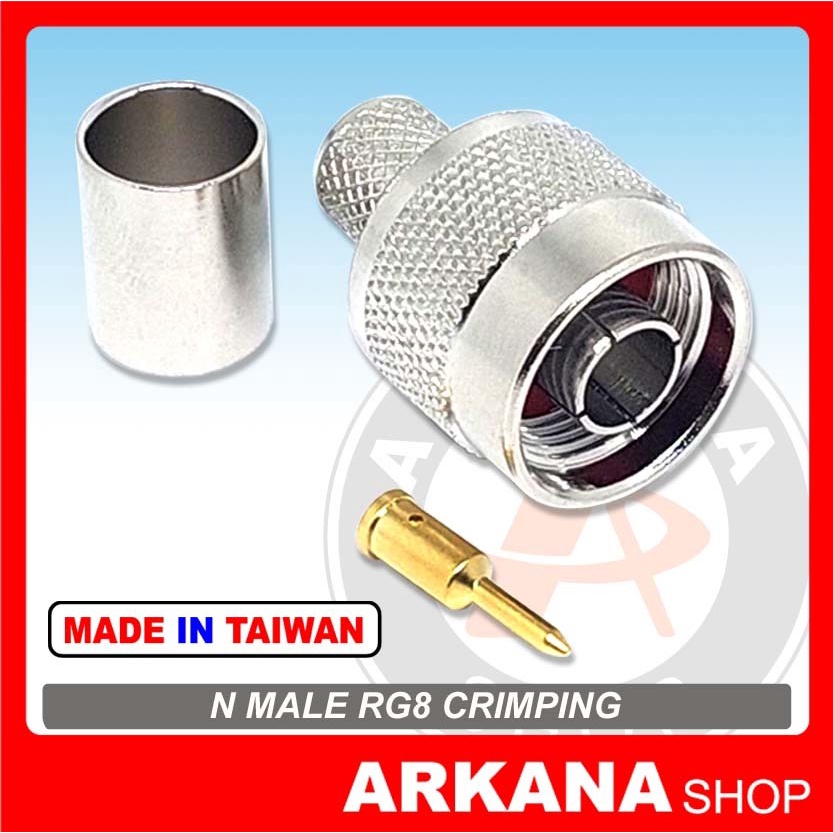 KONEKTOR N MALE RG8 CRIMPING TAIWAN