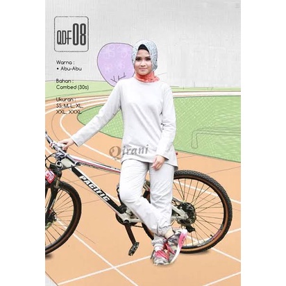 [BARU] Setelan Olahraga Qirani QDF 08 Abu-abu M