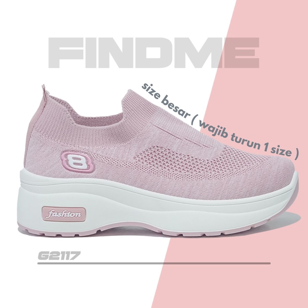 TIS - Sepatu Sneakers Wanita Premium Slip on Praktis Simple Modern Fashion Lentur Bahan Flyknit G2117 Alice