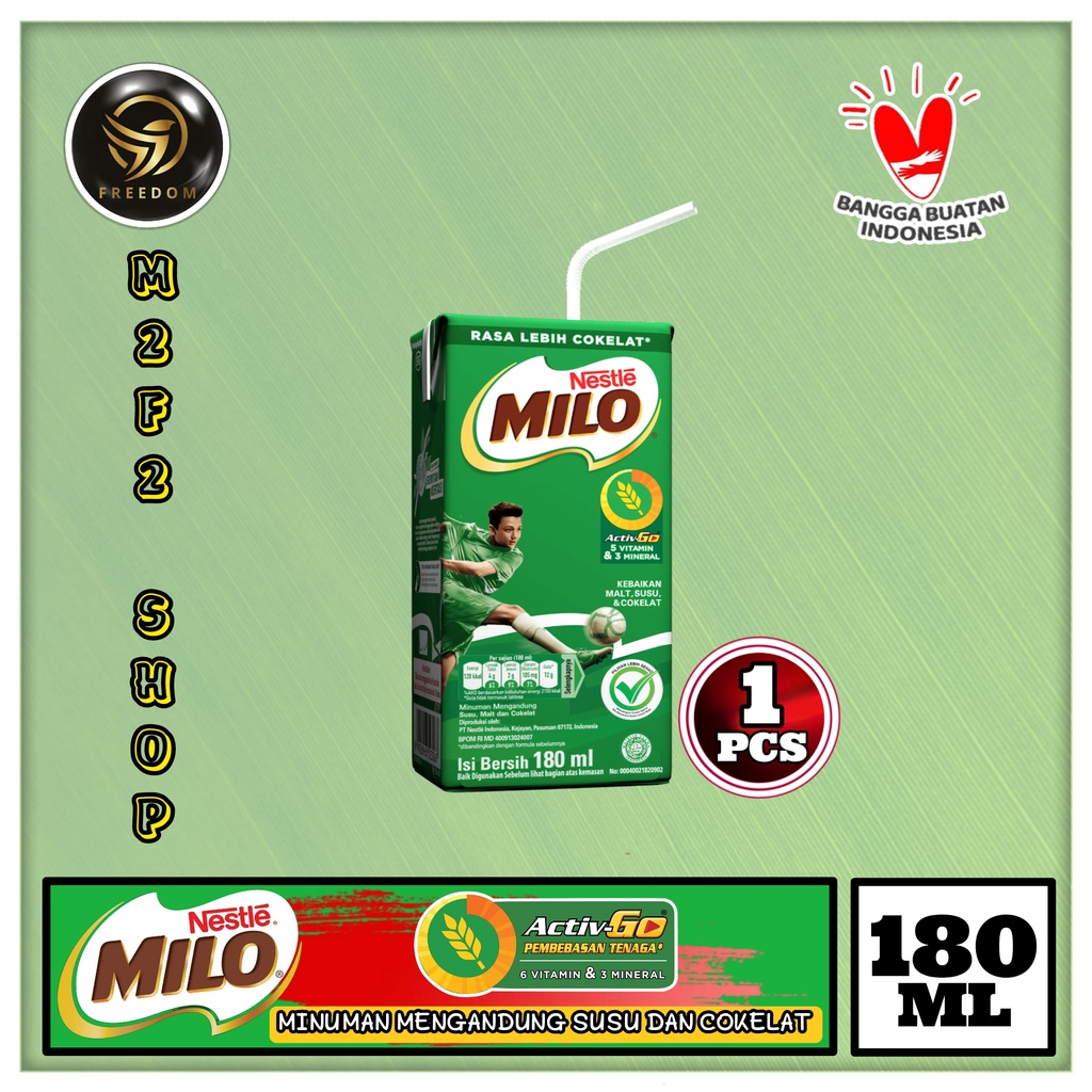 

Susu Milo Kotak Cokelat ACTIVE GO UHT - 180 ml (Kemasan Satuan)