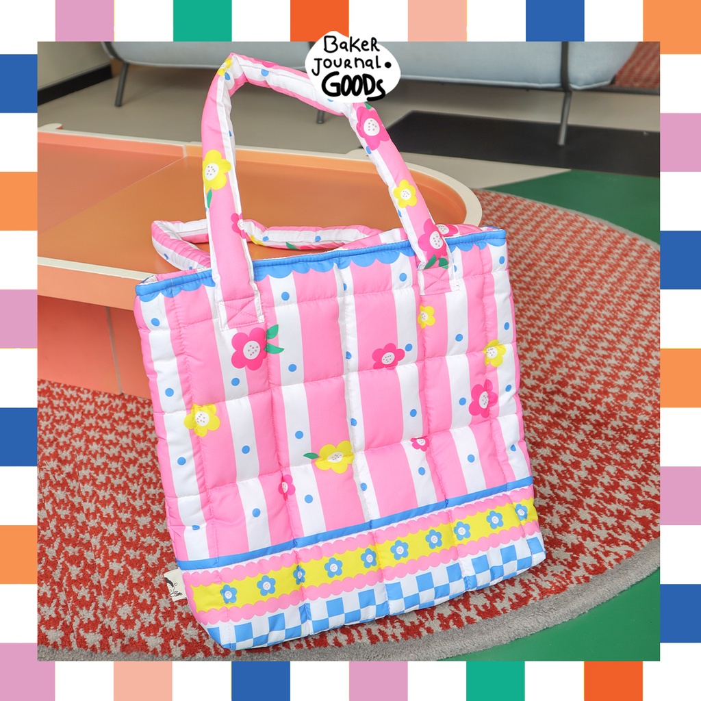 Puffy Totebag Jumbo / Tas Totebag Jumbo with Zipper / Diaper Bag / Tas Perlengkapan Bayi - By Baker Journal Goods