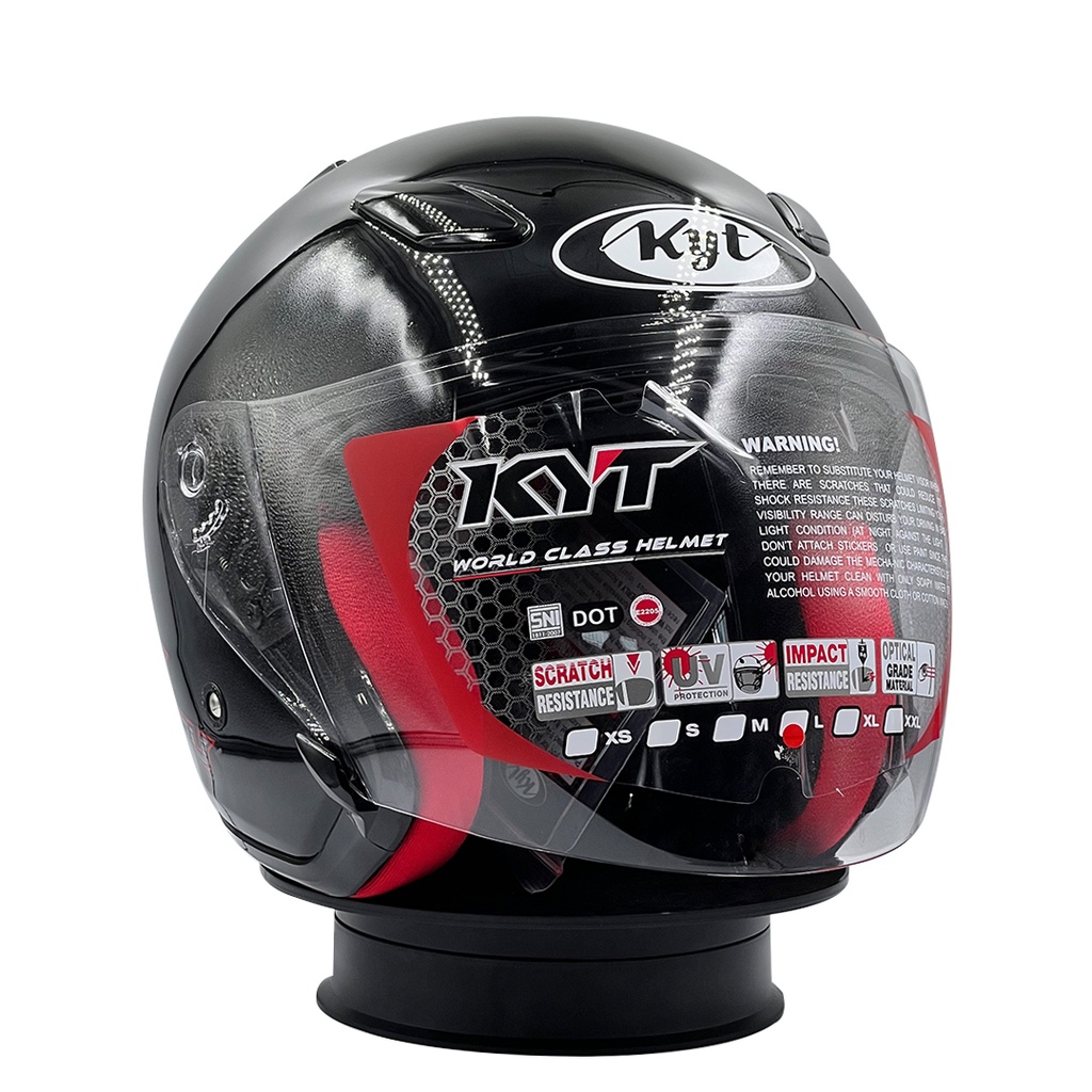 Helm KYT DJ Maru Solid Black