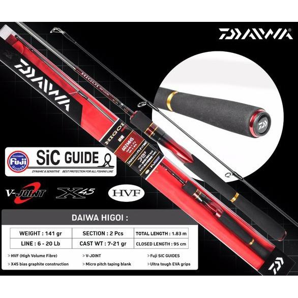 Joran Spinning Daiwa Higoi G 602Mhs