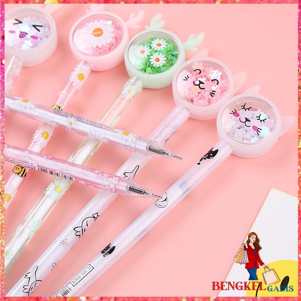 

Pena Karakter Payet Gliter Bunny Lucu Black Ink Gel Pulpen Gel Bolpen Gel Pastel Alat Tulis Sekolah Kantor