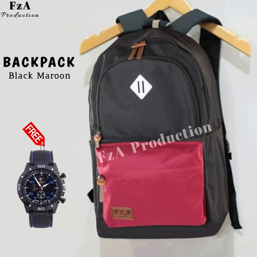 FzA Official - Tas Ransel Punggung Distro Casual Pria Wanita / Tas Ransel Laptop Backpack Original - BMJS