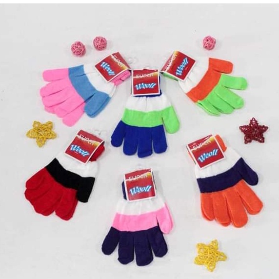 Sarung tangan wanita dewasa motif belang / sarung tangan motor