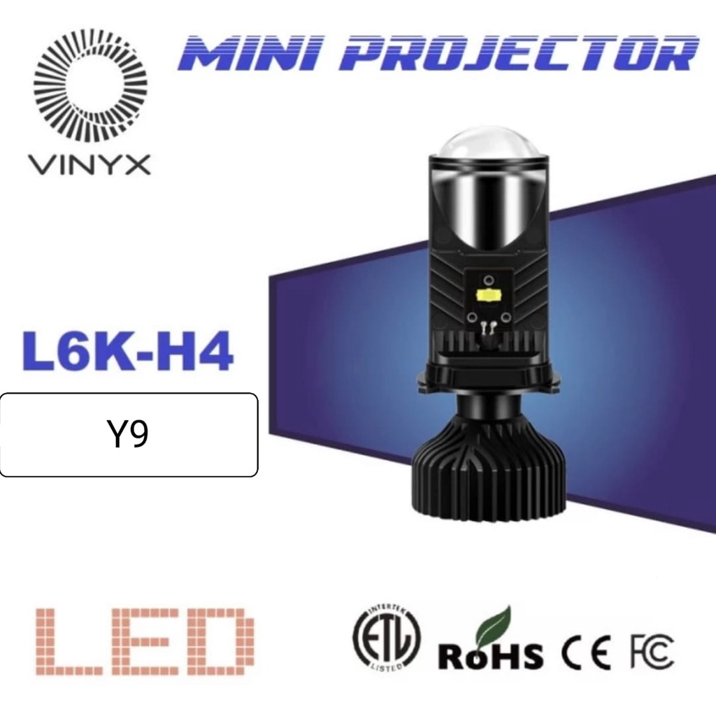 Lampu LED Projie Proyektor H4 Projector Lens Lensa Mobil Motor