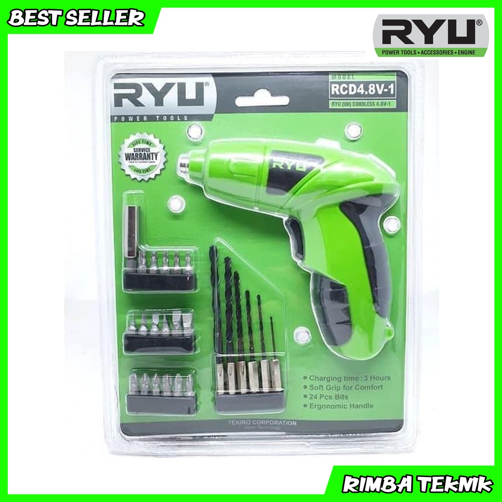 RYU cordless drill RCD 4.8V-1 / bor batere / cordless screwdriver RYU Mesin Bor Obeng Baterai 4.8V Cordless Screwdriver RCD 4.8V-1