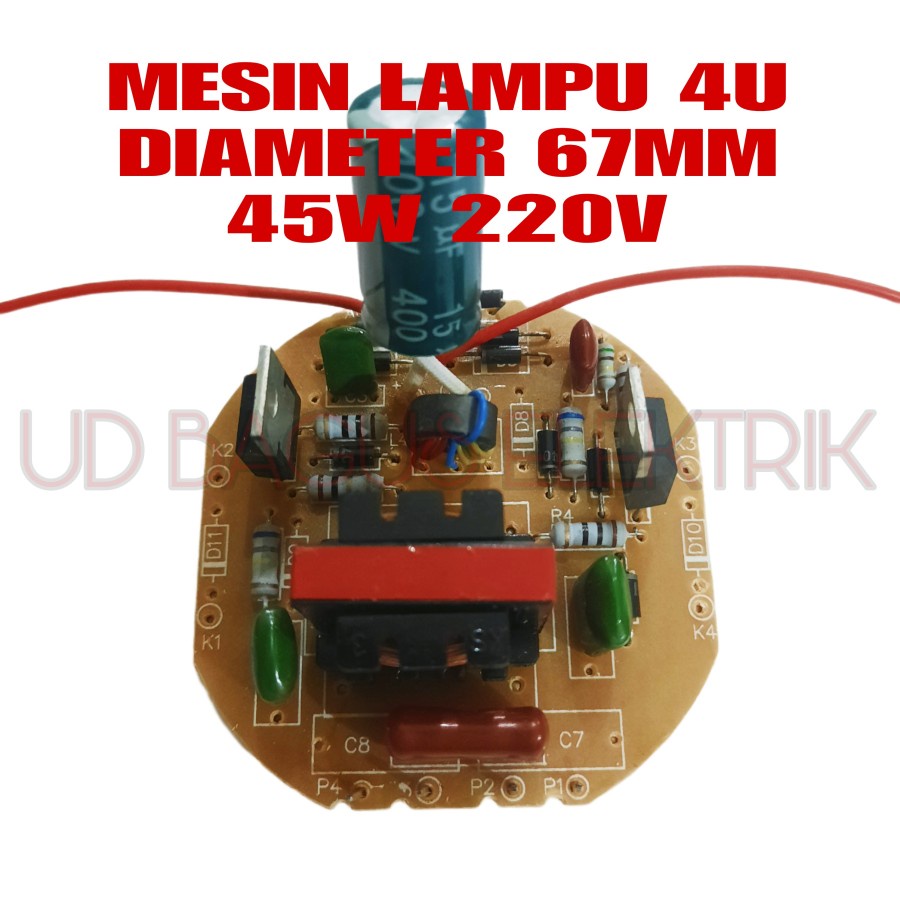 MESIN PCB LAMPU 4U 45W DIAMETER 67MM ADA JALUR BUAT SPIRAL