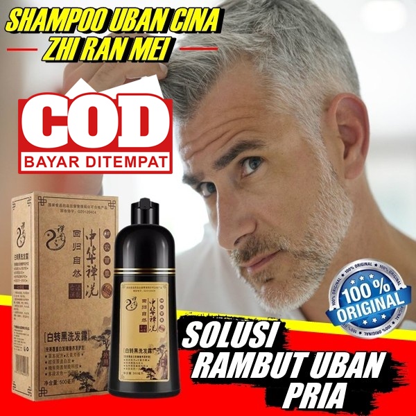 [ HITAM ] Zhi Ran Mei Pewarna Rambut Uban Semir Rambut Putih 100% Original