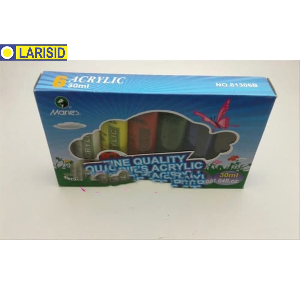 

Maries Acrylic Color Fine Quality Set 6 X 30Ml Cat Akrilik Maries 81306B
