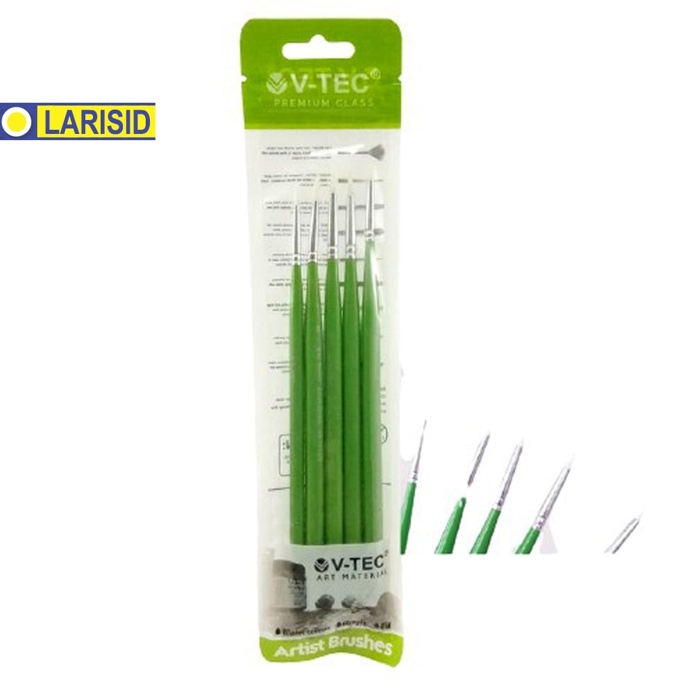 

V-Tec Artist Brush Vt 7712 Set 5 Kuas Lukis Set 6