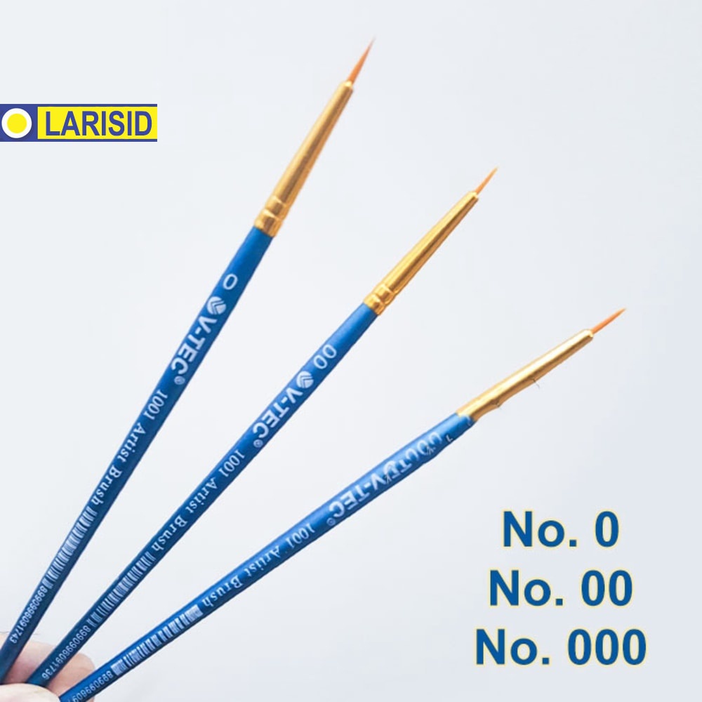 

V-Tec Brush 1001 Round Set 3 Kuas Lukis Detail Set 3