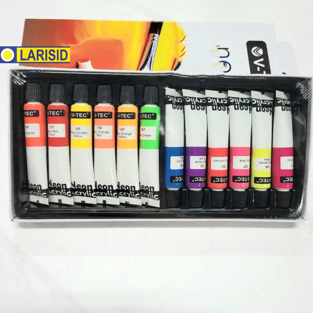 

V-Tec Acrylic Colour Neon Cat Akrilik Neon 12 Warna V-Tec