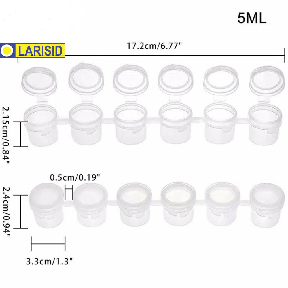 

Pot Cat Plastik Renteng 6 X 5Ml Tabung Tempat Cat Acrylic Akrilik Paint Cup Strip 6X5Ml 5 Ml