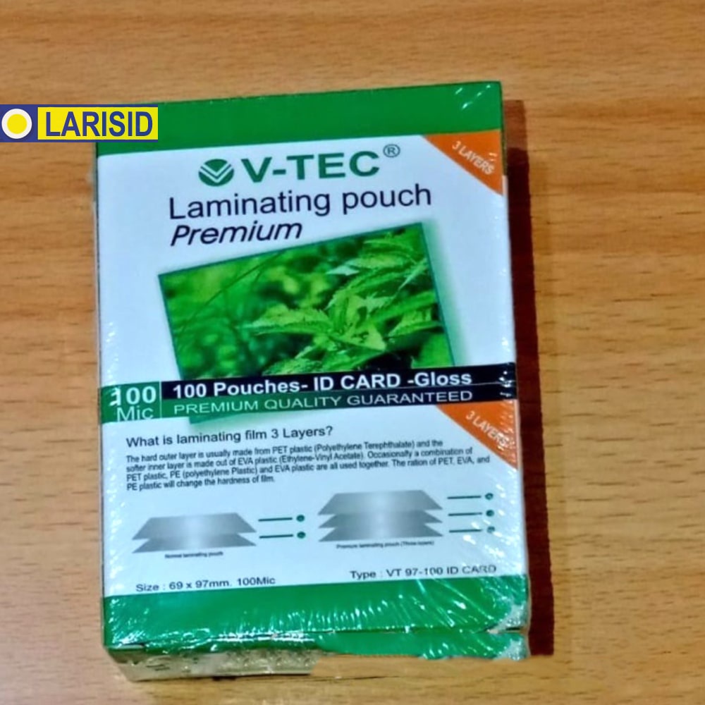 

1pcs Laminating Pouch V-Tec Plastik Laminating Id Card Ktp 100MICRON