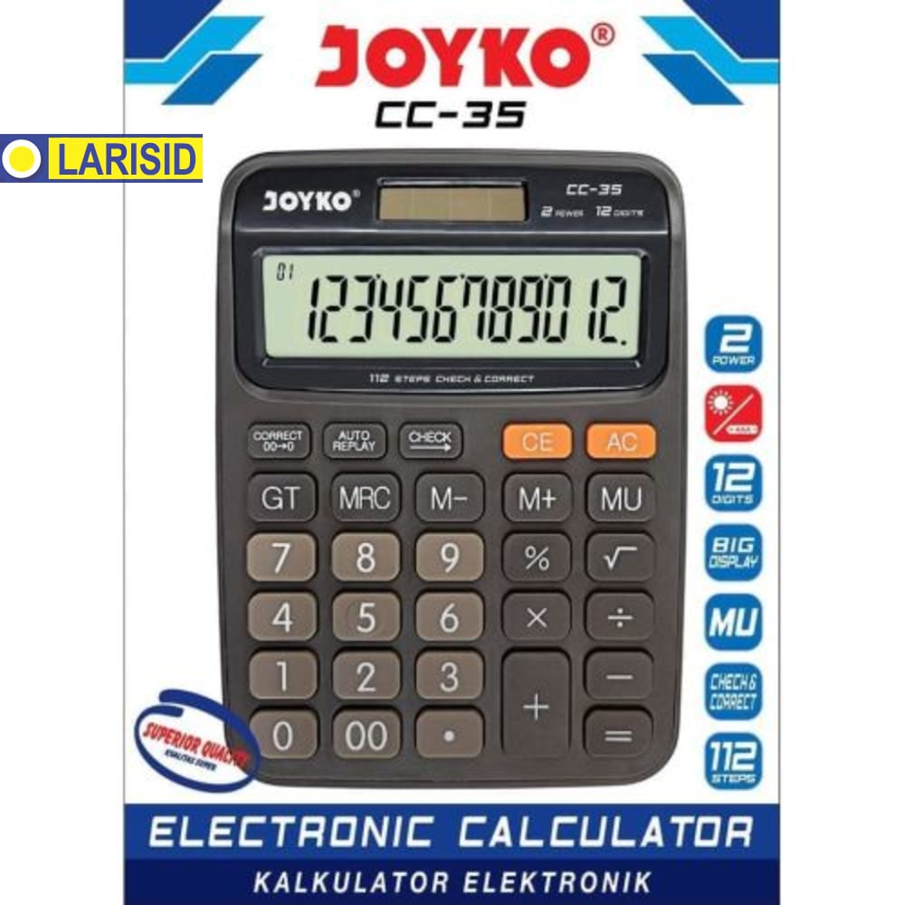 

Calculator Kalkulator Joyko Cc 35 12 Digits Check Correct
