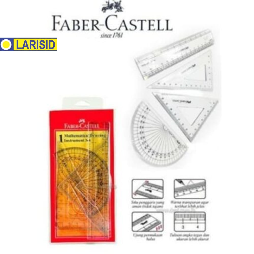 

Faber Castell Penggaris Mathematical Drawing Instrument Set