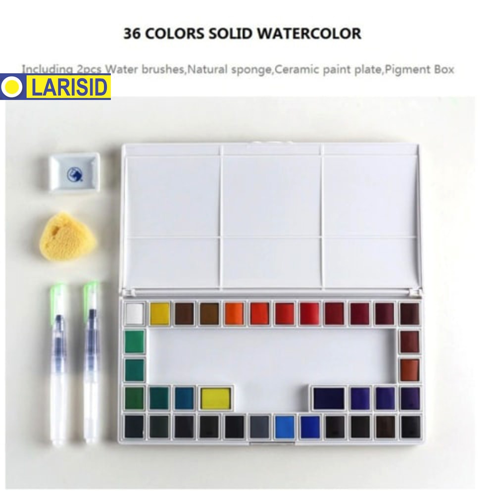 

Maries Solid Watercolor Pocket Box Set 36 Warna Cat Air Maries