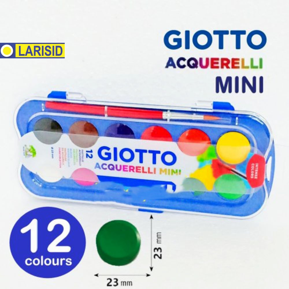 

Mini Giotto Acquerelli 12 Warna (Water Color Cake Cat Air) Watercolor Giotto 23Mm