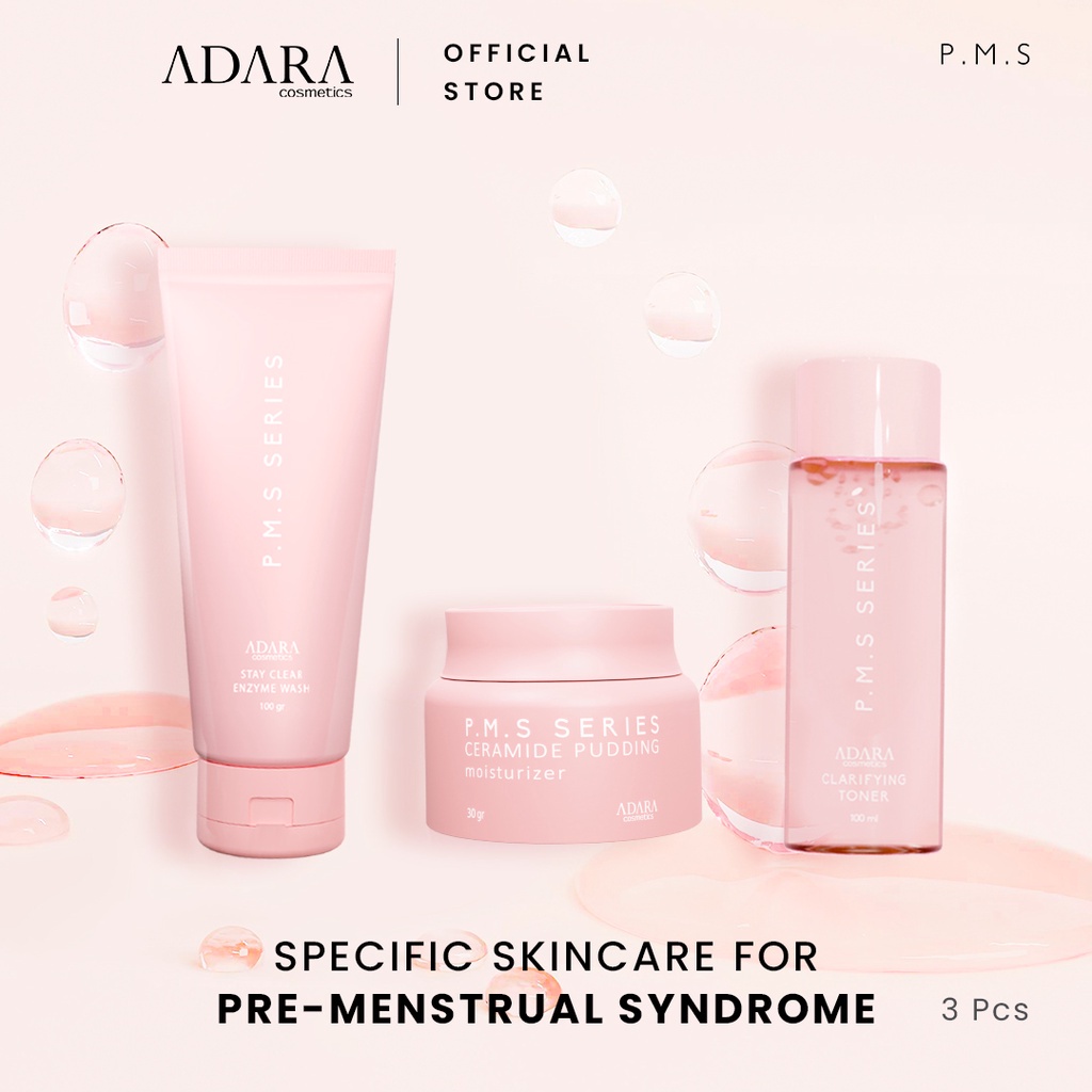 ❤️ MEMEY ❤️ ADARA P.M.S Series | Ceramide Moisturizer | Enzyme Wash | Clarifying Toner