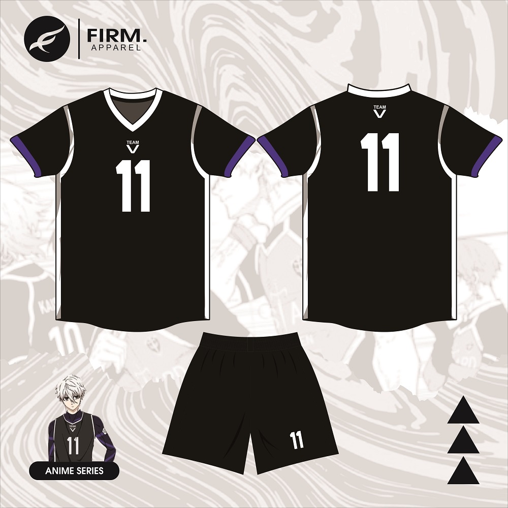 Jersey v team anime cosplay blu lock nagi jersey futsal