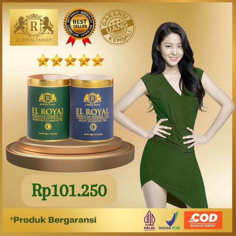 

✔✔SALE✔✔ El Royal Premium Tea / Teh Pelangsing Siang & Malam (1 paket) - BPOM 100% ORIGINAL