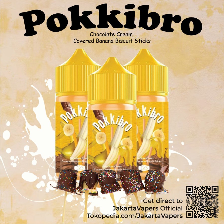 Pokkibro Banana Chocolate 100ML by Hero57 x JVS Berpita Cukai