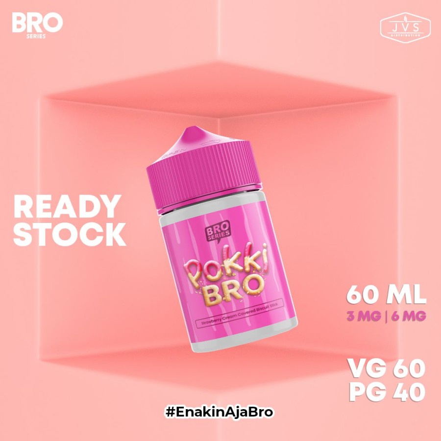 Pokkibro Strawberry 60ML by JVS x Hero57 Berpita Cukai