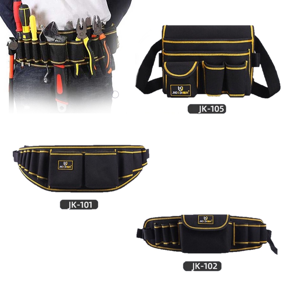 JIEKE Tas Pinggang Perkakas Serbaguna Waist Pocket Tool Bag - Black