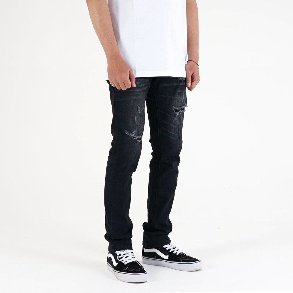 Whoopculture &quot;Blastoc&quot; Black Wash Ripped Jeans