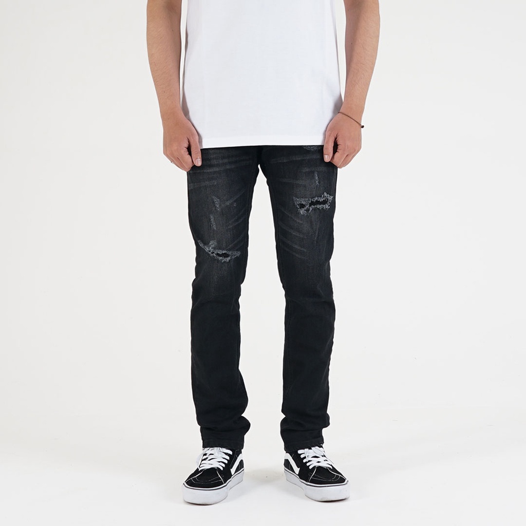 Whoopculture &quot;Blastoc&quot; Black Wash Ripped Jeans